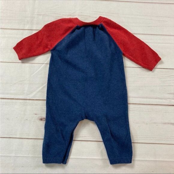 Gap Baby Red Blue Junk Food Superman Romper 0-3 M - Picture 2 of 5